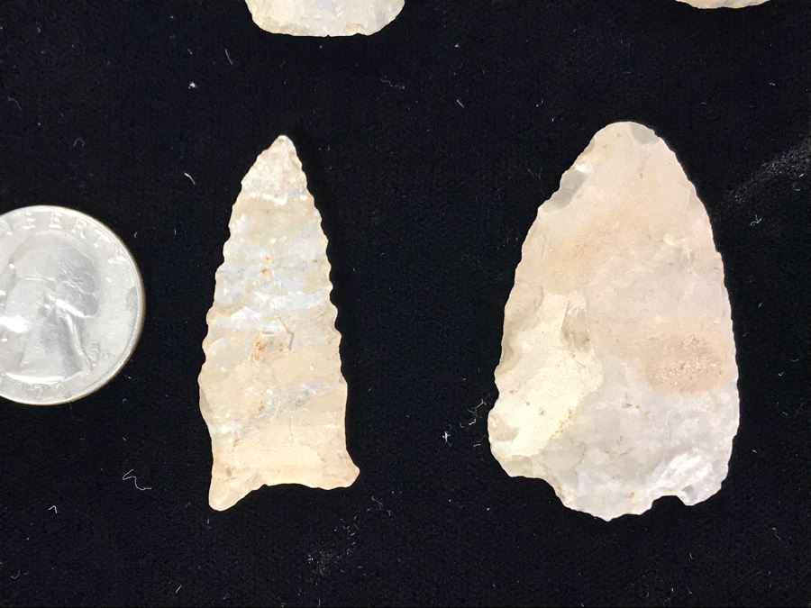 Collection Of (15) Authentic Native American Indian Hand Carved Stone Arrowheads [Photo 5]