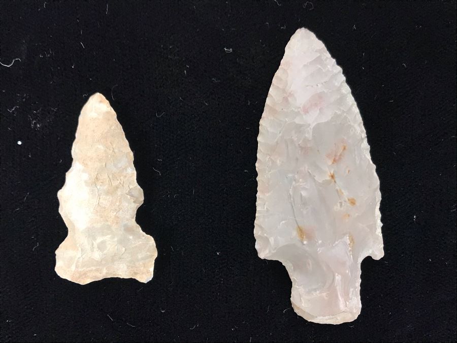 Collection Of (15) Authentic Native American Indian Hand Carved Stone Arrowheads [Photo 9]