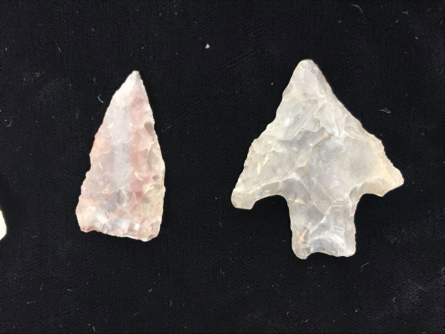 Collection Of (15) Authentic Native American Indian Hand Carved Stone Arrowheads [Photo 6]