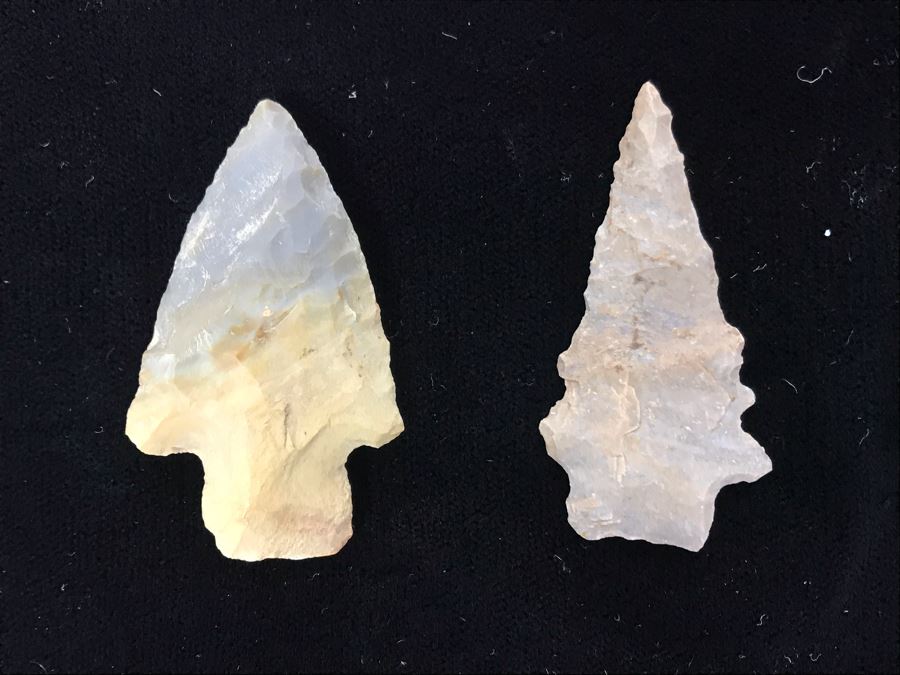 Collection Of (15) Authentic Native American Indian Hand Carved Stone Arrowheads [Photo 8]