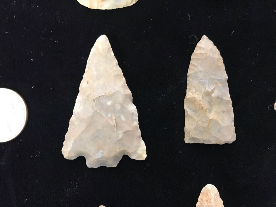 Collection Of (18) Authentic Native American Indian Hand Carved Stone Arrowheads [Photo 5]