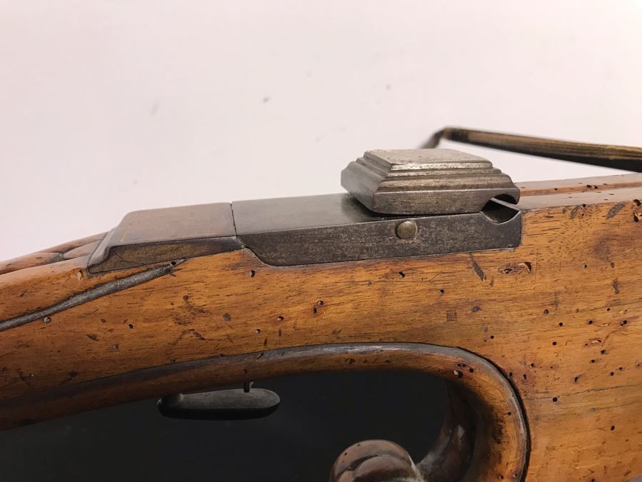 Antique Carved Wooden And Metal Crossbow 53L X 24W - See Photos [Photo 16]