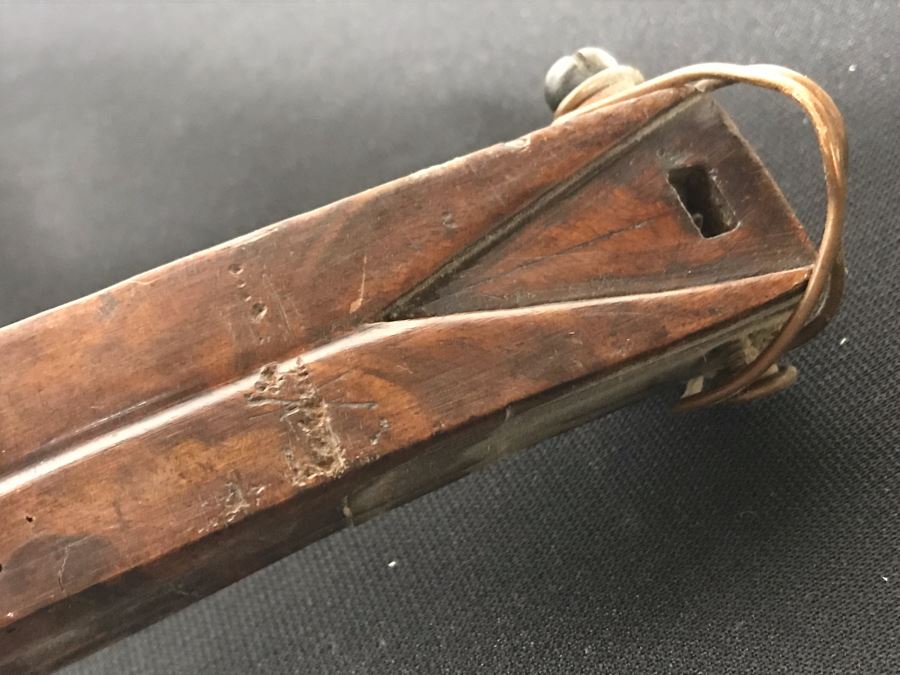 Antique Carved Wooden And Metal Crossbow 53L X 24W - See Photos [Photo 24]