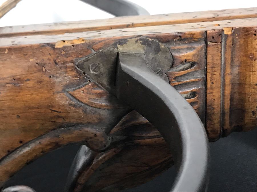 Antique Carved Wooden And Metal Crossbow 53L X 24W - See Photos [Photo 17]