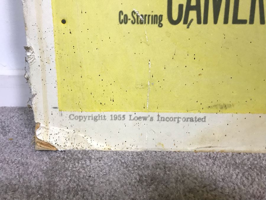 Large 1955 Movie Poster 'Love Me Or Leave Me' Staring Doris Day And James Cagney On Board MGM 4'W X 6'H [Photo 8]