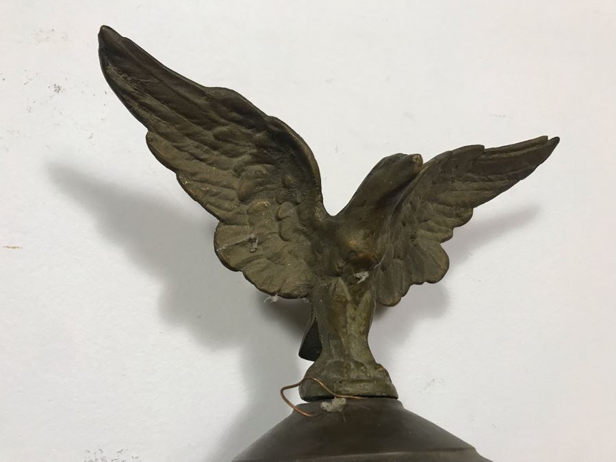 Pair Of Vintage Ornate Brass Wall Sconces Light Fixtures With Eagle Finials (One Finial Needs To Be Reattached) [Photo 6]