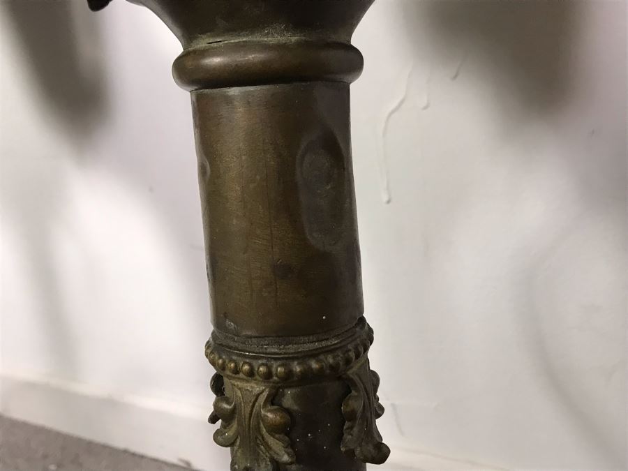 Pair Of Vintage Ornate Brass Wall Sconces Light Fixtures With Eagle Finials (One Finial Needs To Be Reattached) [Photo 16]