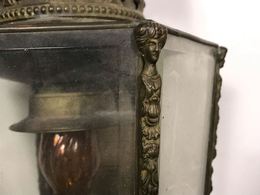 Pair Of Vintage Ornate Brass Wall Sconces Light Fixtures With Eagle Finials (One Finial Needs To Be Reattached) [Photo 17]