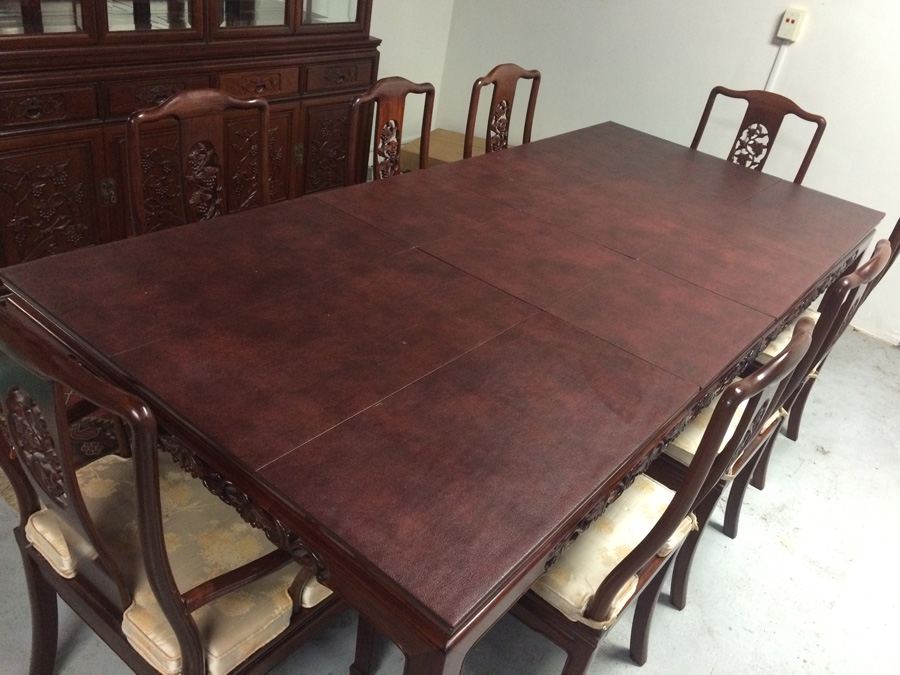 Rosewood Dining Table with 8 Chairs [Photo 24]