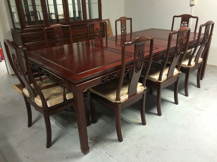 Rosewood Dining Table with 8 Chairs [Photo 17]