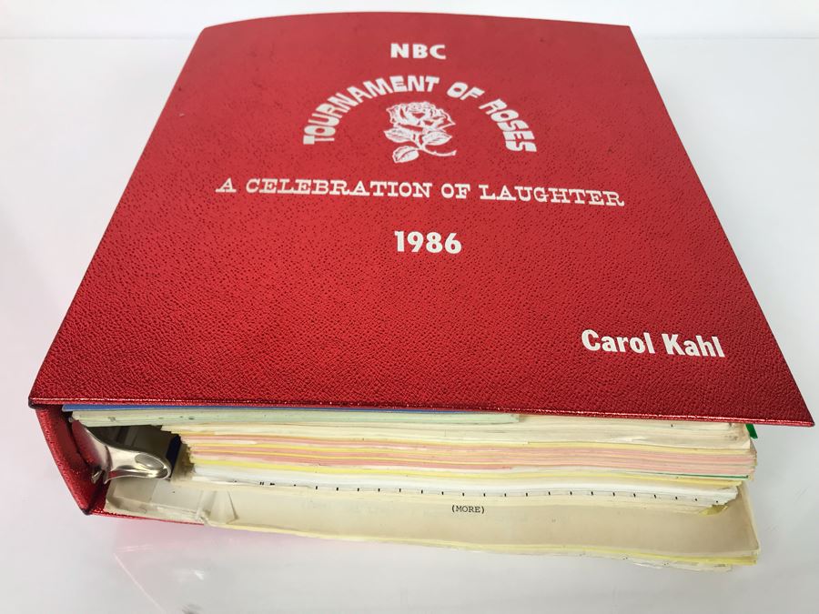 Original Script For NBC TVs 1986 Tournament Of Roses Parade A Celebration Of Laughter Filled With Planning, Information, Handwritten Notes And Official Program - See Photos For Small Sample [Photo 3]