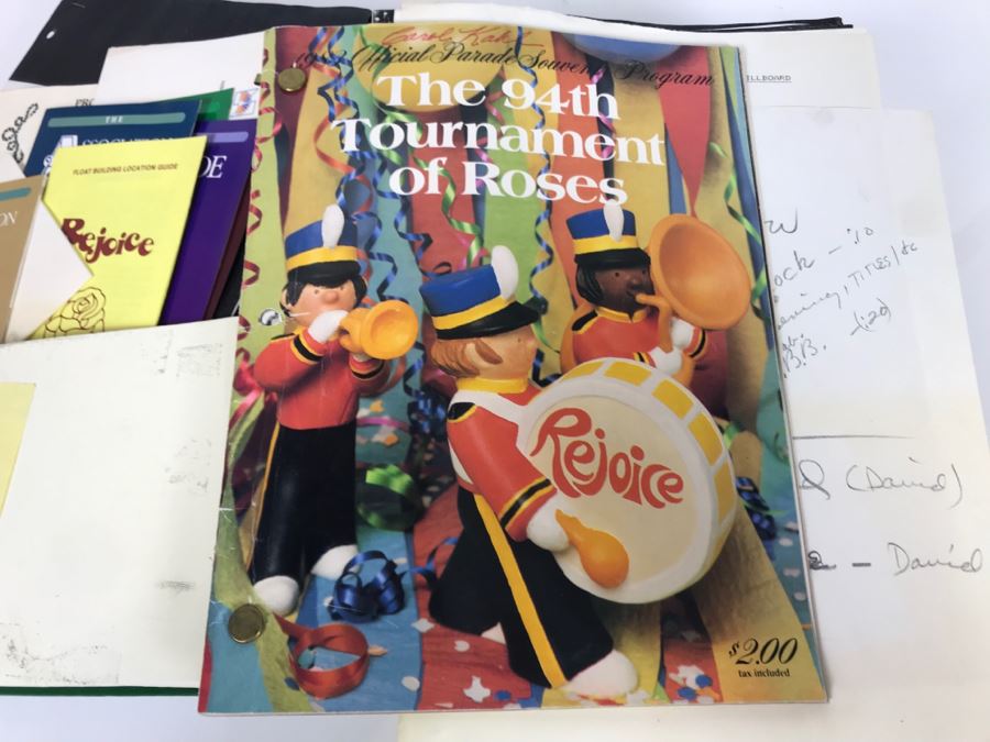 Original Script For NBC TVs 1983 Tournament Of Roses Parade Filled With Planning, Information, Handwritten Notes And Official Program - See Photos For Small Sample [Photo 11]