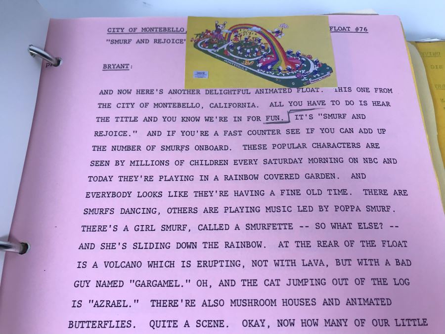 Original Script For NBC TVs 1983 Tournament Of Roses Parade Filled With Planning, Information, Handwritten Notes And Official Program - See Photos For Small Sample [Photo 9]