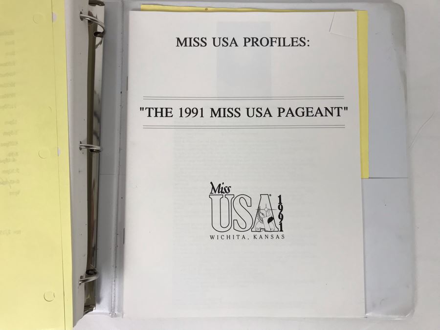 Original Script For NBC TVs 1991 MISS U.S.A. Pageant Wichita, Kansas Filled With Planning, Information, Handwritten Notes Kelli McCarty Winner - See Photos For Small Sample [Photo 10]