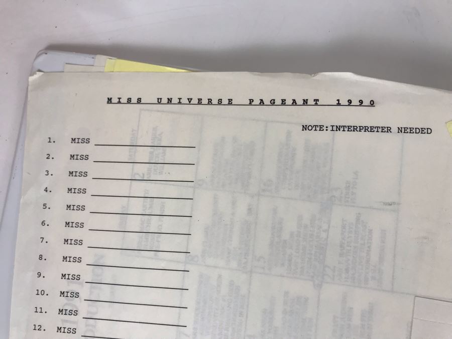 Original Script For NBC TVs 1991 MISS U.S.A. Pageant Wichita, Kansas Filled With Planning, Information, Handwritten Notes Kelli McCarty Winner - See Photos For Small Sample [Photo 3]