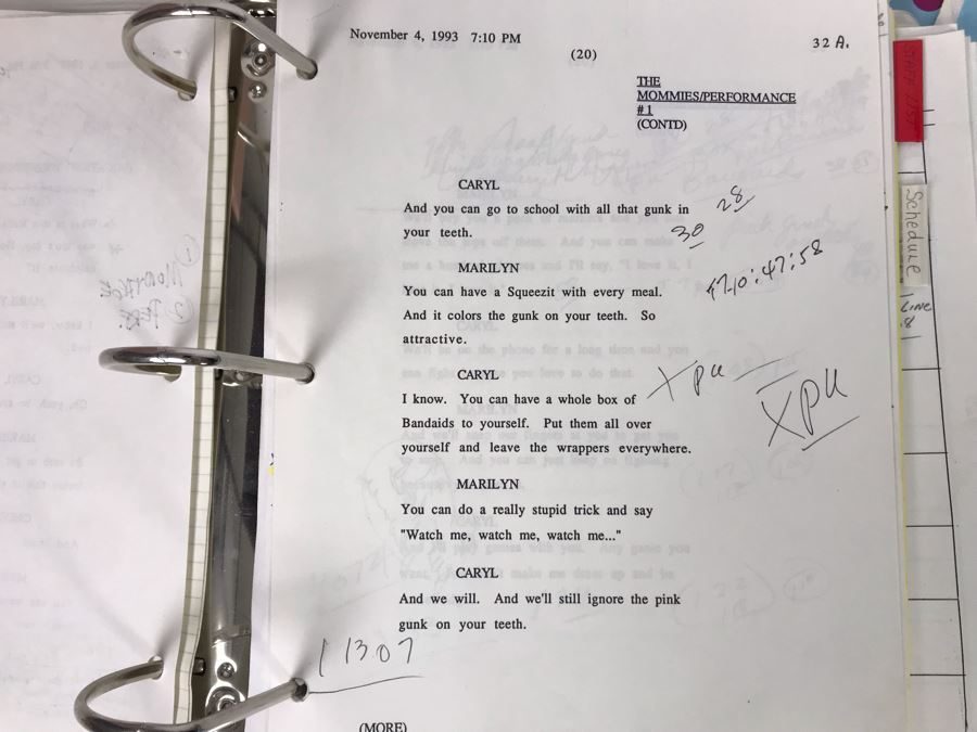 Original Script For NBC TVs Disney's Countdown To Kid's Day NBC TV Special 11/21/93 Filled With Planning, Information And Handwritten Notes PLUS (4) Disneyland Mickey Mouse Club 'Kids Days' Posters - See Photos For Small Sample [Photo 7]