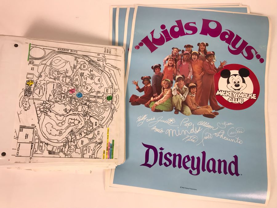 Original Script For NBC TVs Disney's Countdown To Kid's Day NBC TV Special 11/21/93 Filled With Planning, Information And Handwritten Notes PLUS (4) Disneyland Mickey Mouse Club 'Kids Days' Posters - See Photos For Small Sample