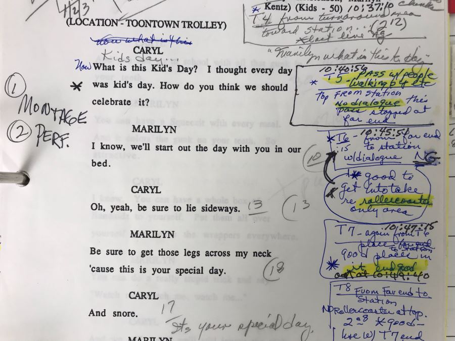 Original Script For NBC TVs Disney's Countdown To Kid's Day NBC TV Special 11/21/93 Filled With Planning, Information And Handwritten Notes PLUS (4) Disneyland Mickey Mouse Club 'Kids Days' Posters - See Photos For Small Sample [Photo 6]