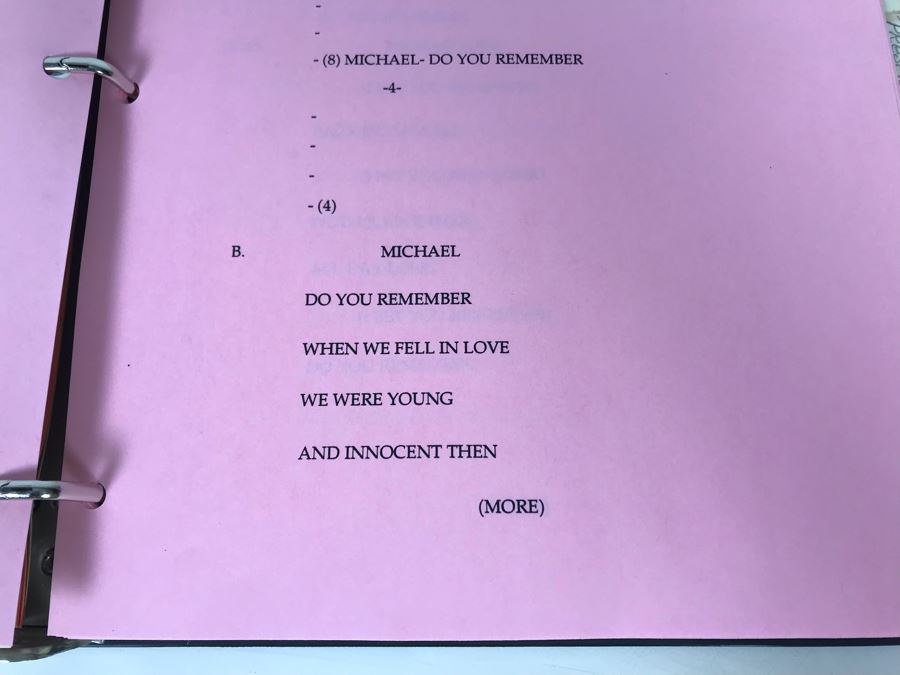 Original Script For The 7th Annual Soul Train Music Awards 1993 Filled With Planning, Information, Handwritten Notes - See Photos For Small Sample And Michael Jackson Speech From Script [Photo 20]