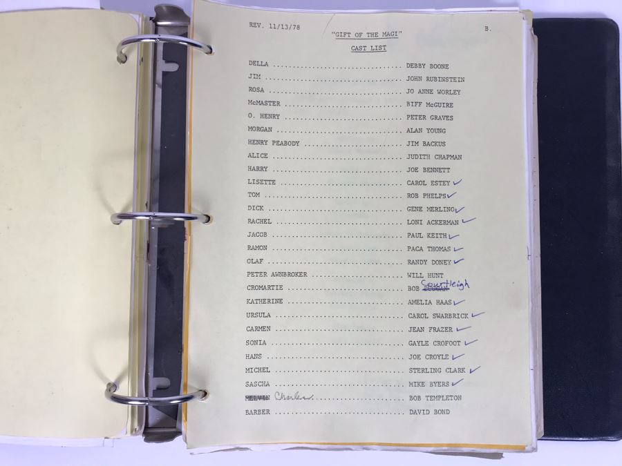 Original Script For The NBC Television Program 'The Gift Of Magi' 1978 Filled With Planning, Information And Handwritten Notes - See Photos For Small Sample [Photo 6]