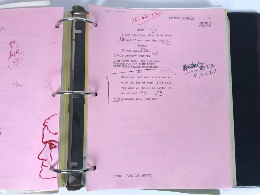 Original Script For The NBC Television Program 'The Gift Of Magi' 1978 Filled With Planning, Information And Handwritten Notes - See Photos For Small Sample [Photo 14]