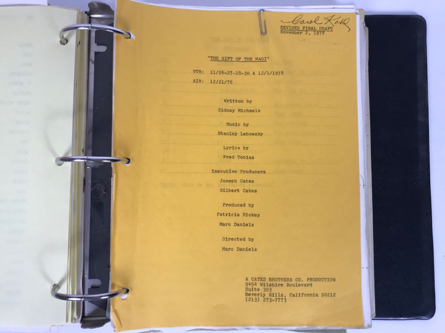 Original Script For The NBC Television Program 'The Gift Of Magi' 1978 Filled With Planning, Information And Handwritten Notes - See Photos For Small Sample [Photo 7]