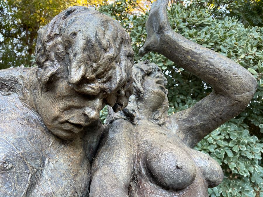 Max Turner (1925-2019) Original One Of A Kind Fiberglass Sculpture Titled 'Adam And Eve - The Expulsion From The Garden Of Eden' Larger Than Life Size 89'H X 49'W X 36'D [Photo 10]