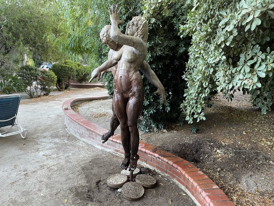 Max Turner (1925-2019) Original One Of A Kind Fiberglass Sculpture Titled 'Adam And Eve - The Expulsion From The Garden Of Eden' Larger Than Life Size 89'H X 49'W X 36'D [Photo 23]