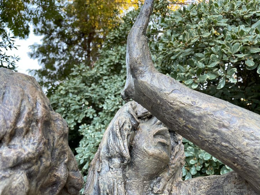 Max Turner (1925-2019) Original One Of A Kind Fiberglass Sculpture Titled 'Adam And Eve - The Expulsion From The Garden Of Eden' Larger Than Life Size 89'H X 49'W X 36'D [Photo 12]