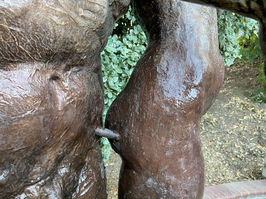 Max Turner (1925-2019) Original One Of A Kind Fiberglass Sculpture Titled 'Adam And Eve - The Expulsion From The Garden Of Eden' Larger Than Life Size 89'H X 49'W X 36'D [Photo 17]