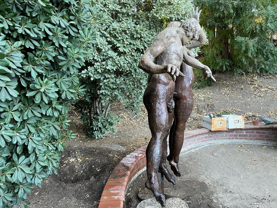 Max Turner (1925-2019) Original One Of A Kind Fiberglass Sculpture Titled 'Adam And Eve - The Expulsion From The Garden Of Eden' Larger Than Life Size 89'H X 49'W X 36'D [Photo 22]