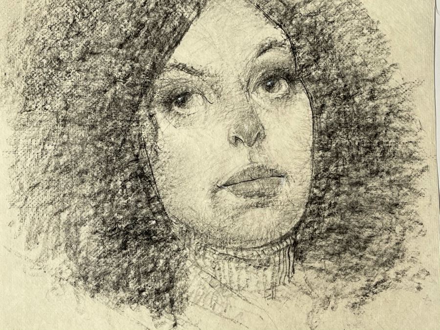 Max Turner Signed Original Face Portrait Drawing On Paper 11 X 15 [Photo 3]