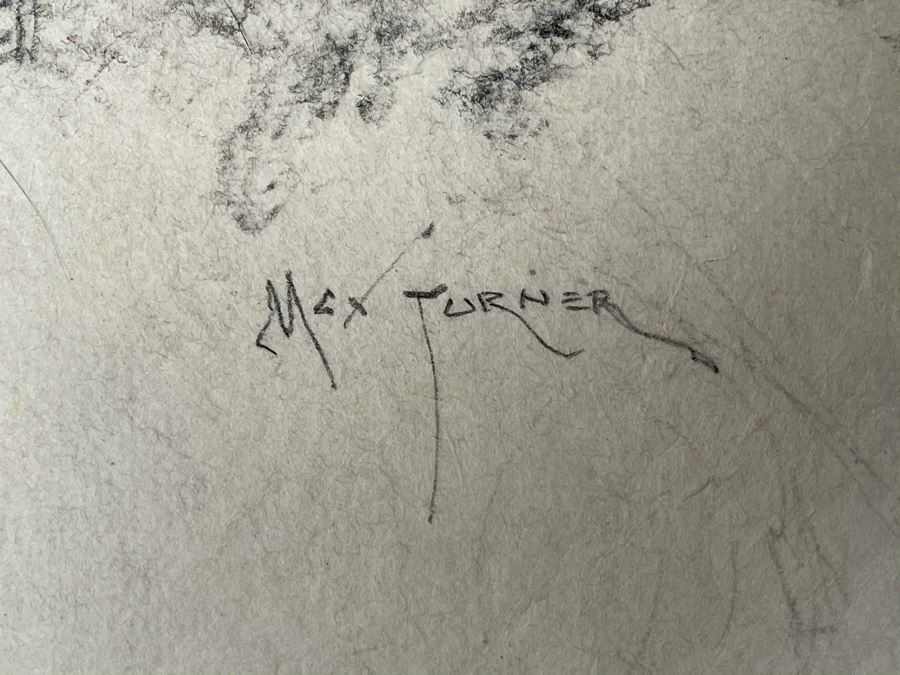 Max Turner Signed Original Face Portrait Drawing On Paper 11 X 15 [Photo 7]
