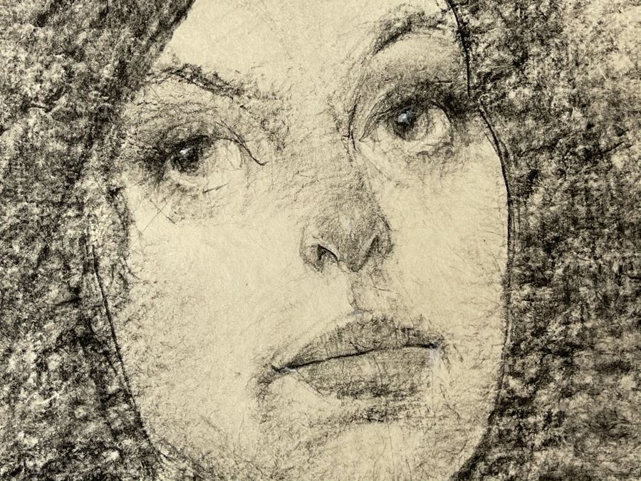 Max Turner Signed Original Face Portrait Drawing On Paper 11 X 15 [Photo 4]