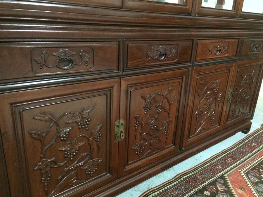 Chinese Rosewood 2-Piece China Cabinet [Photo 7]