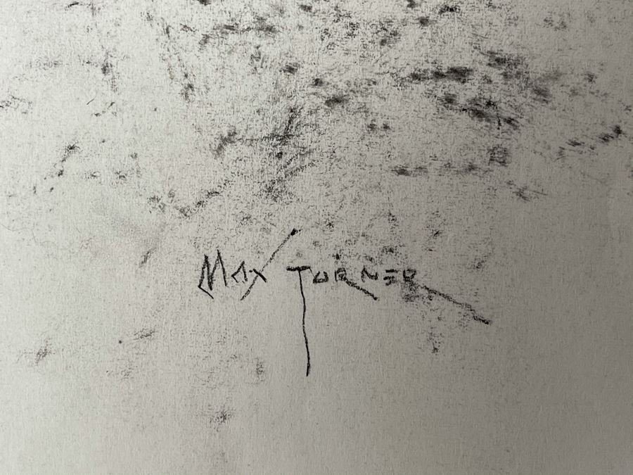 Max Turner Signed Original Face Portrait Drawing On Paper (Handwritten Quote On Back: 'Exaggerate The Essential, Leave The Obvious Vague. - Van Gogh') 11 X 14 [Photo 8]