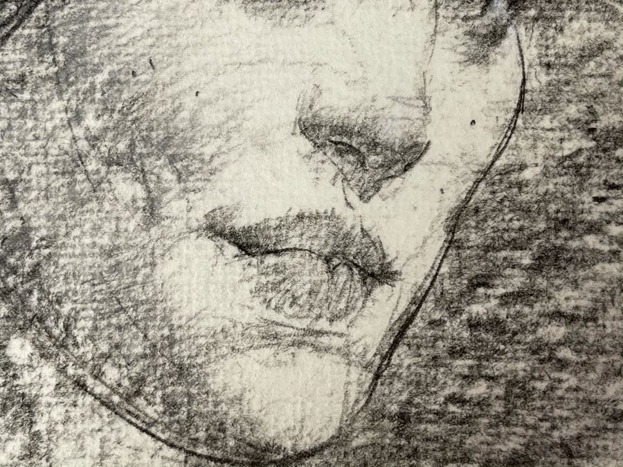 Max Turner Signed Original Face Portrait Drawing On Paper Ava 10 X 11 [Photo 13]