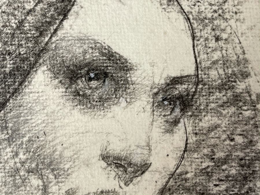 Max Turner Signed Original Face Portrait Drawing On Paper Ava 10 X 11 [Photo 12]