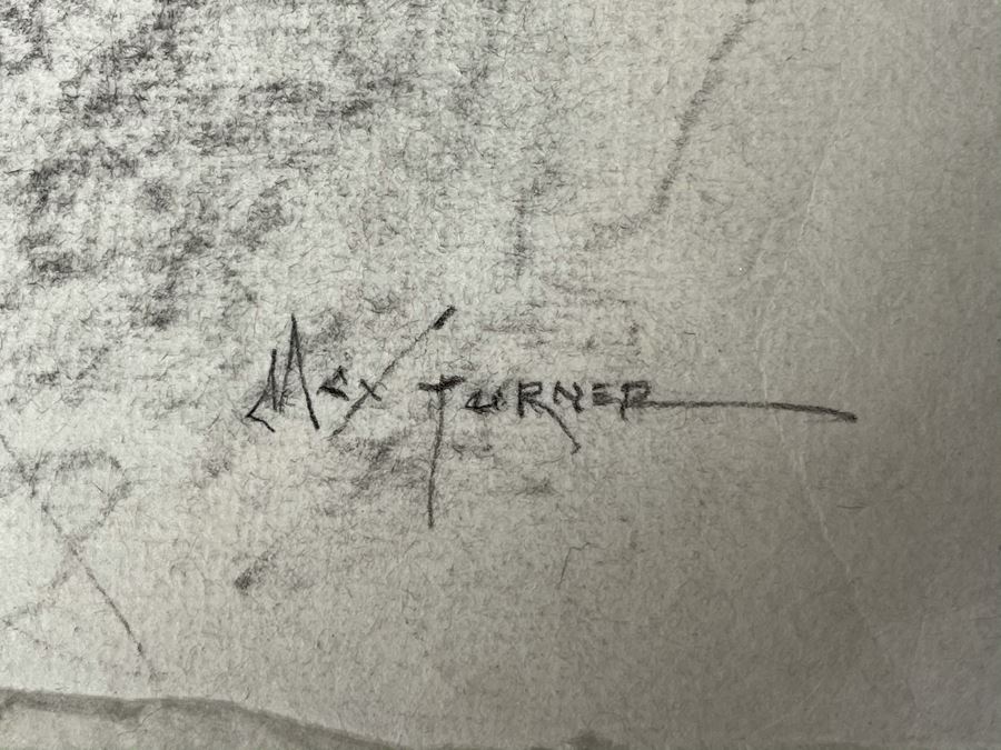 Max Turner Signed Original Face Portrait Drawing On Paper Ava 10 X 11 [Photo 9]