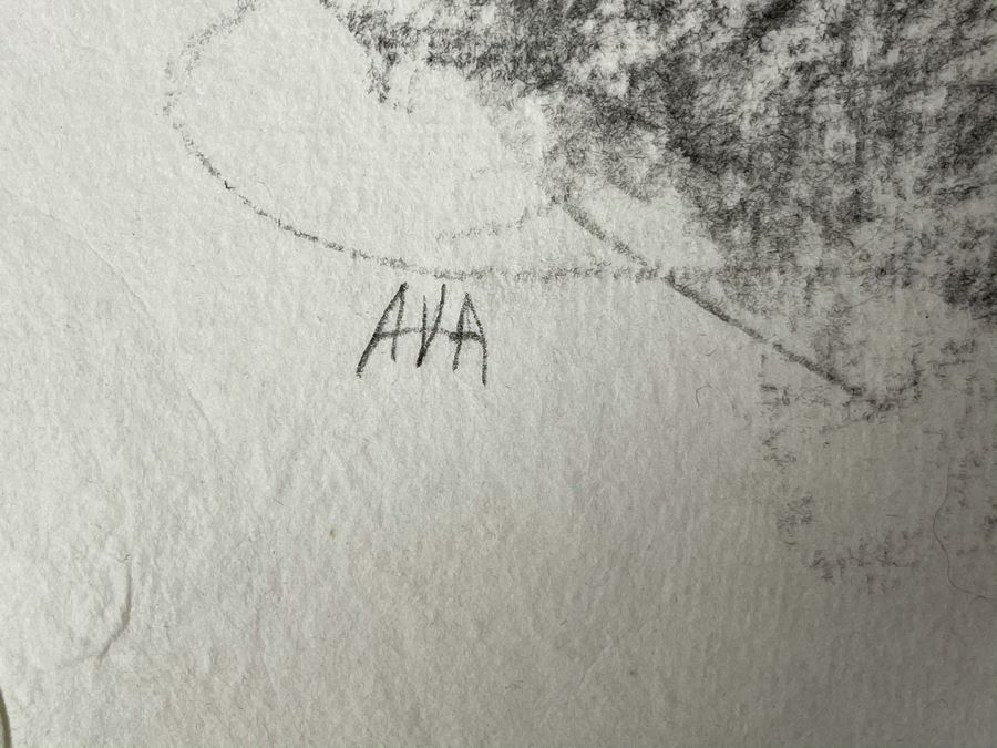 Max Turner Signed Original Face Portrait Drawing On Paper Ava 10 X 11 [Photo 10]