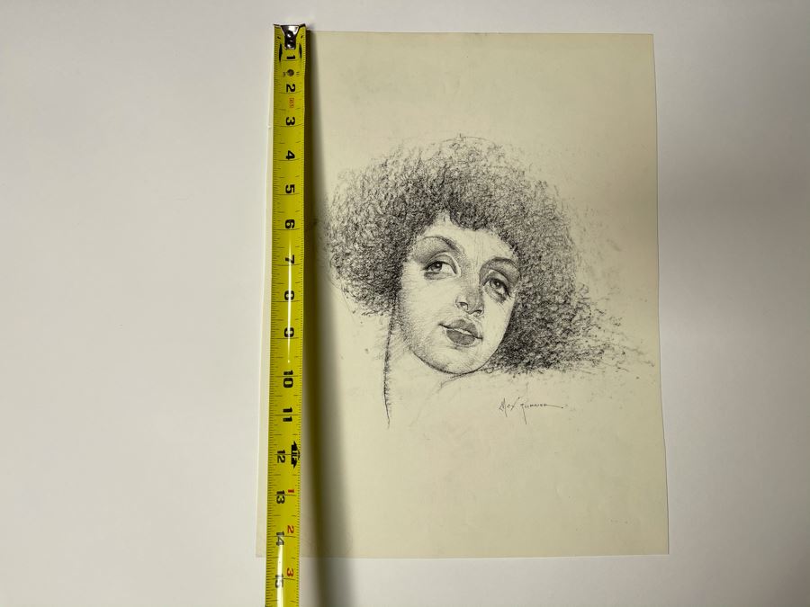 Max Turner Signed Original Face Portrait Drawing On Paper 11 X 14 [Photo 13]