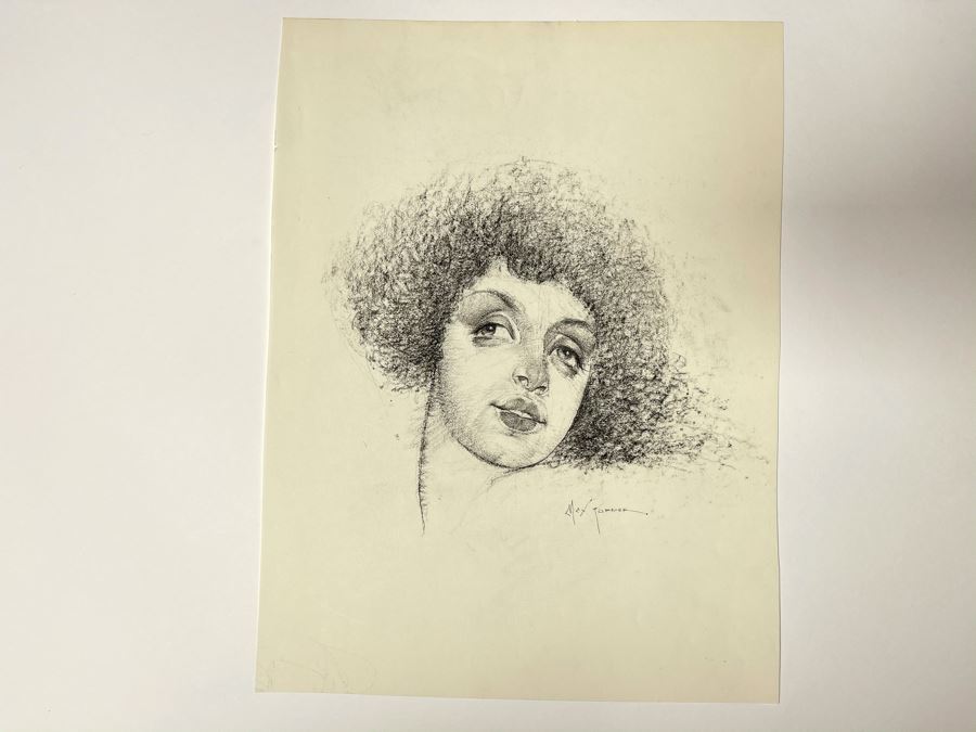 Max Turner Signed Original Face Portrait Drawing On Paper 11 X 14 [Photo 2]