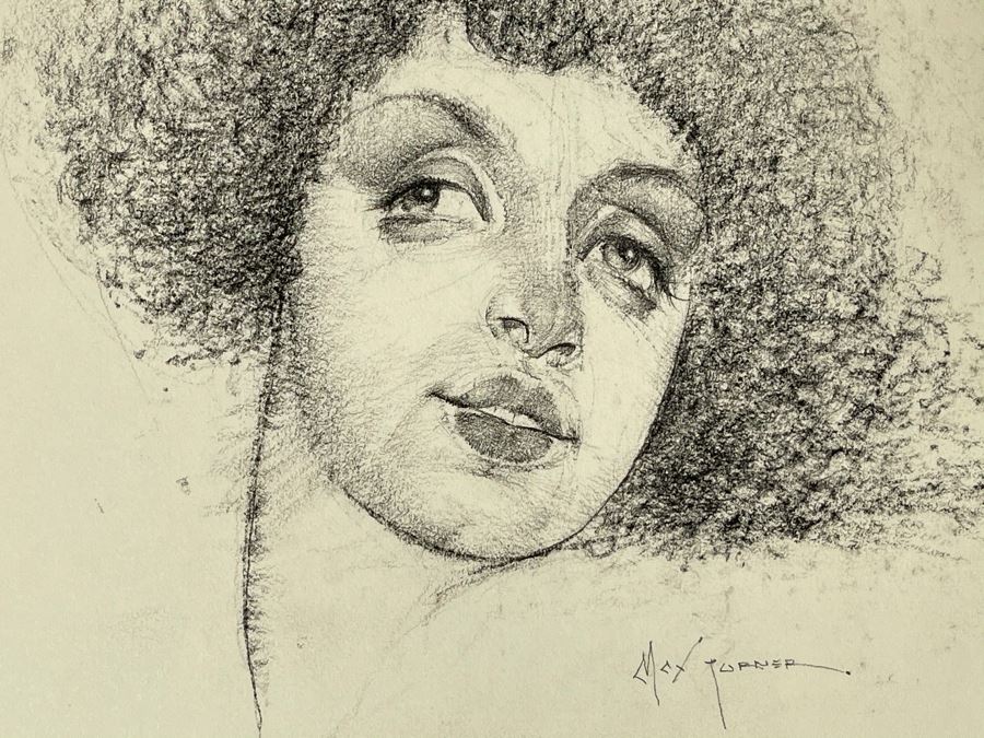 Max Turner Signed Original Face Portrait Drawing On Paper 11 X 14 [Photo 5]