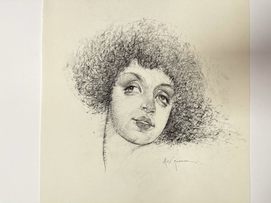 Max Turner Signed Original Face Portrait Drawing On Paper 11 X 14 [Photo 3]