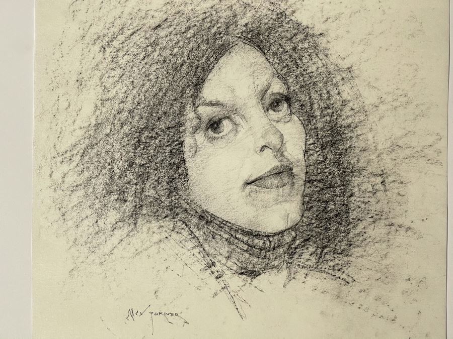 Max Turner Signed Original Face Portrait Drawing On Paper 11 X 15 [Photo 4]