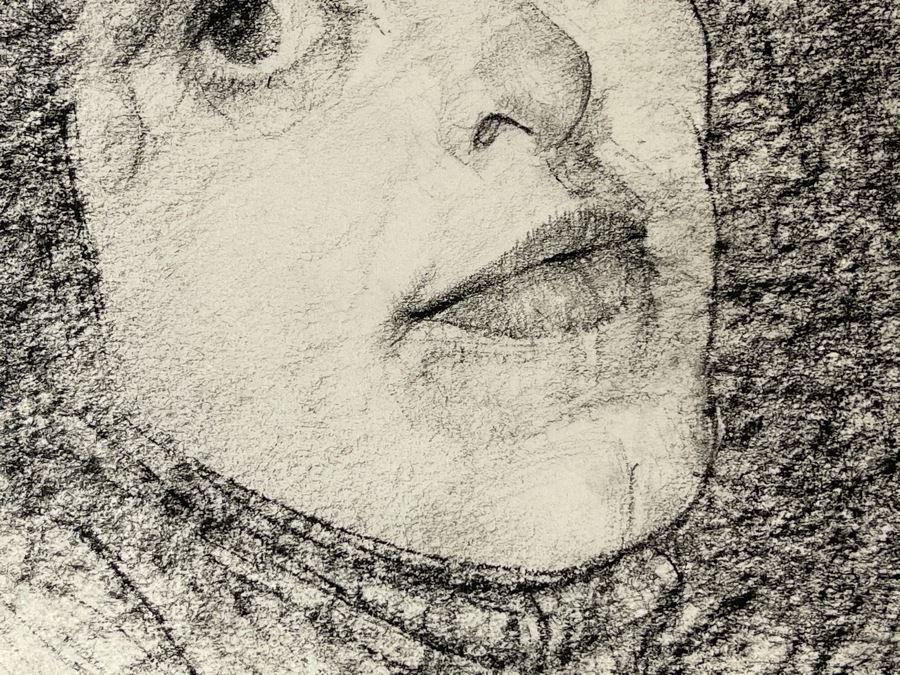 Max Turner Signed Original Face Portrait Drawing On Paper 11 X 15 [Photo 9]