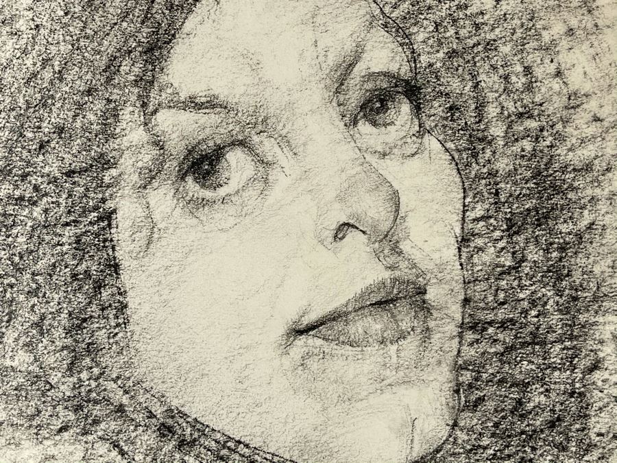 Max Turner Signed Original Face Portrait Drawing On Paper 11 X 15 [Photo 6]