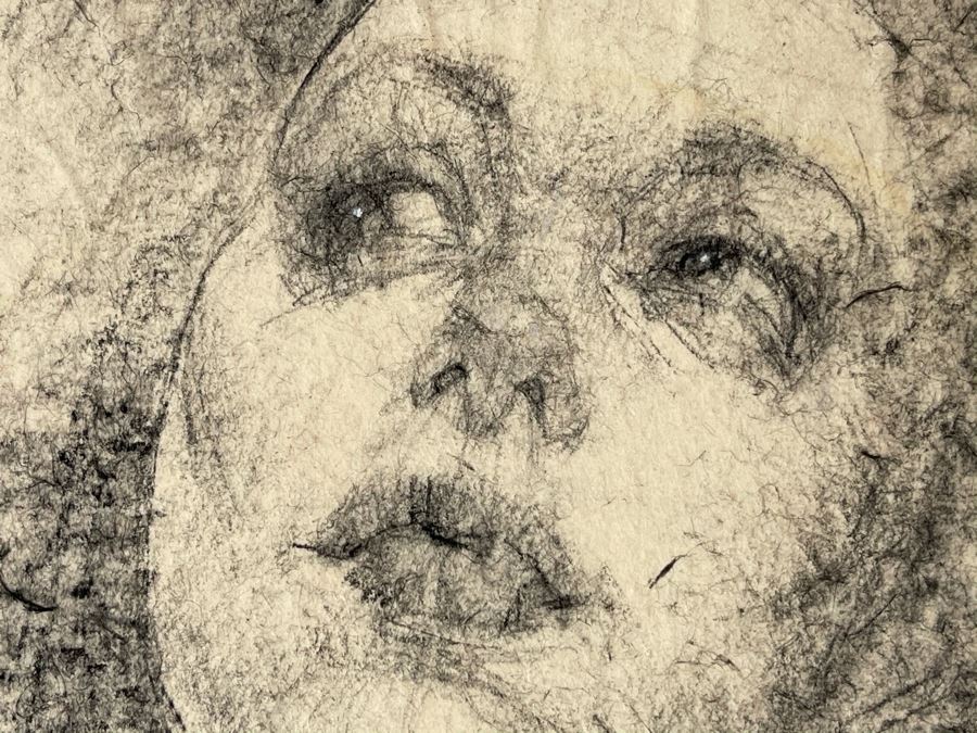 Max Turner Signed Original Face Portrait Drawing On Paper 10 X 12 [Photo 7]