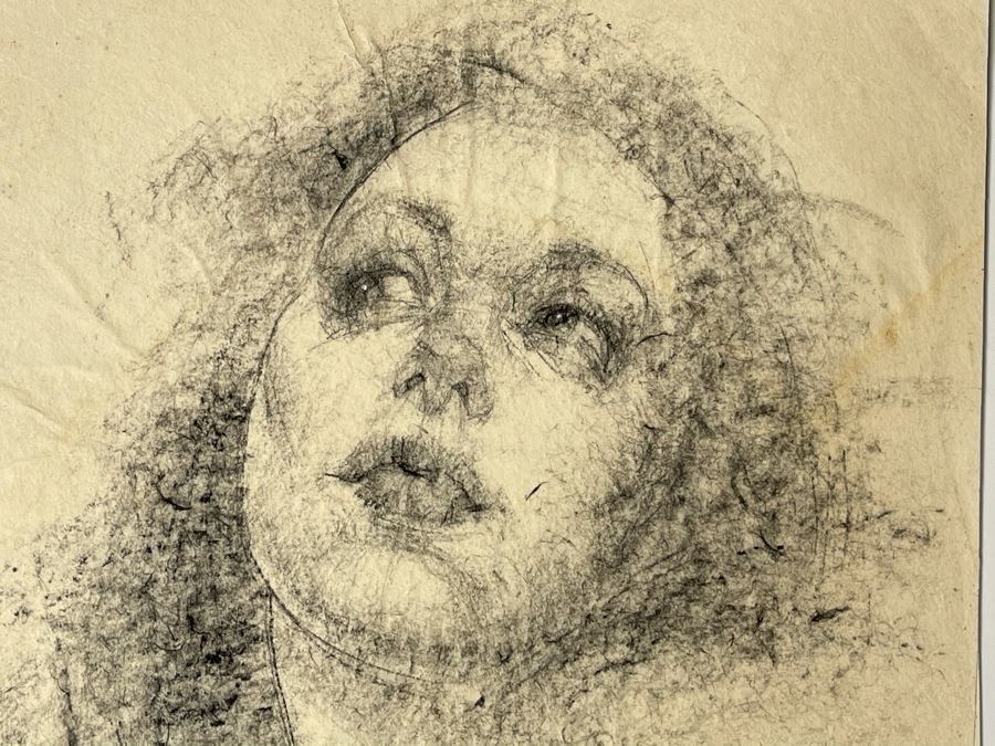 Max Turner Signed Original Face Portrait Drawing On Paper 10 X 12 [Photo 5]