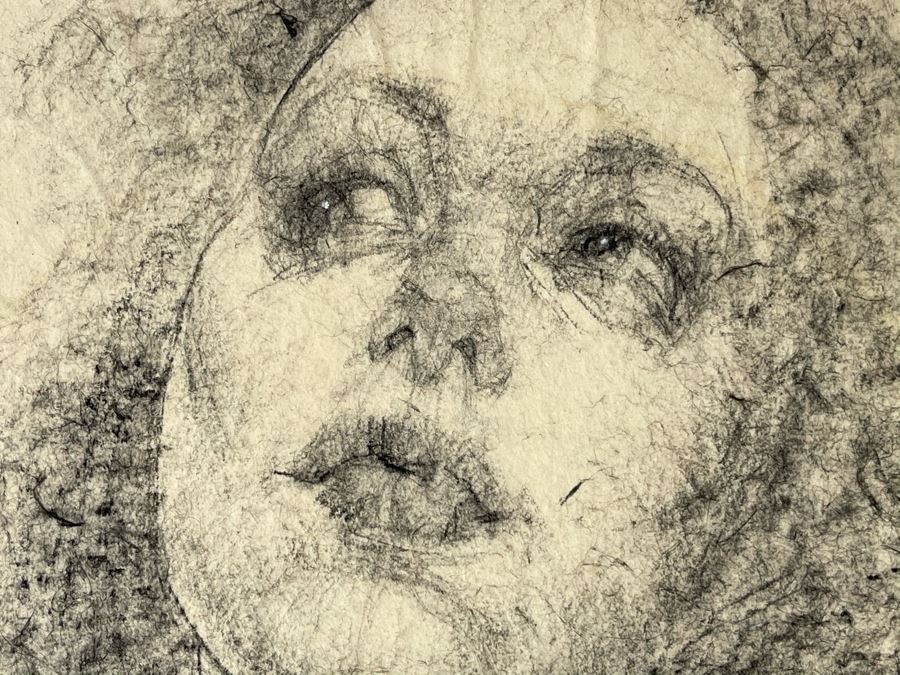 Max Turner Signed Original Face Portrait Drawing On Paper 10 X 12 [Photo 6]